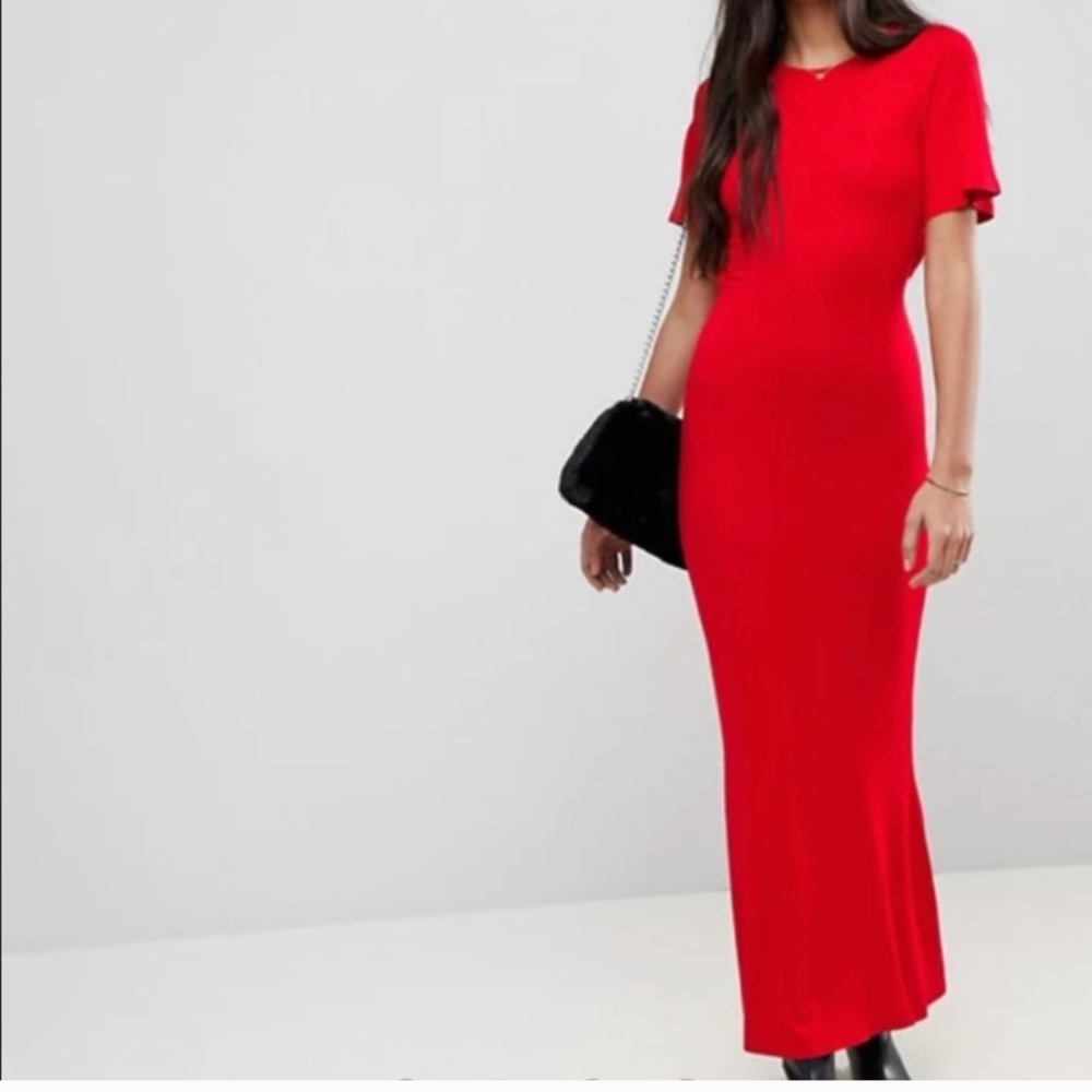 NWT ASOS red tea dress